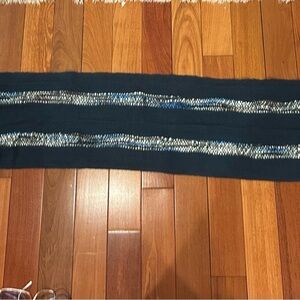 Rising Tide Navy and Cream Knit Scarf